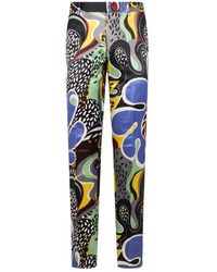 Moschino - Broeken ,Veelkleurig ,Katoen Slim-Fit Broek - Lyst