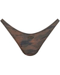 DIESEL - Badmode ,Bruin ,Leer Onderkant Van De Bunchy Badpak - Lyst