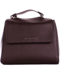 Orciani - Dunkelbraune Leder Umhängetasche - Lyst