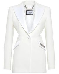 Philipp Plein - Envers Satin Cutting Fitted Blazer - Lyst