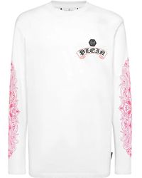 Philipp Plein - Long Sleeve T-Shirt Chrome Crest - Lyst