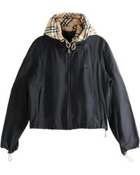 Burberry - Jassen ,Zwart ,Cropped Newcott Hooded Jacket - Lyst