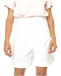 Lacoste - Korte Broeken ,Wit ,Katoen Bermuda Shorts - Lyst