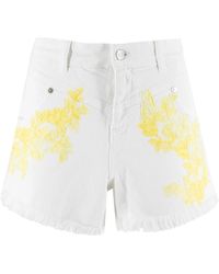 Ermanno Scervino - Floral Lace Cotton Shorts - Lyst