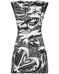 Philipp Plein - Kleedjes ,Zwart ,Polyester Korte Jurk - Lyst