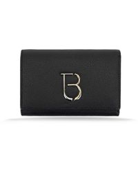 Tosca Blu - Accessoires ,Zwart ,Leer Leren Damesportemonnee Met Bankbiljetvak - Lyst