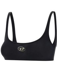 DIESEL - Schwarzes bralette mit zentralem logo - Lyst