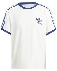 adidas Originals - Weiße terry t-shirt mit 3 streifen - Lyst