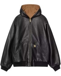 Carhartt - Jassen ,Zwart ,Leer Og Active Jacket 50Th Anniversary Edition Leer - Lyst