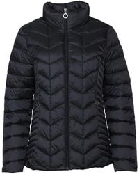 Danwear - Jassen ,Zwart ,Nylon Luxe Zwarte Donsjas Gunda 09 - Lyst