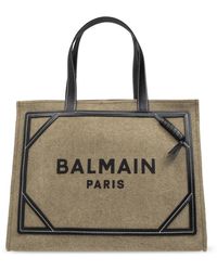 Balmain - Shopper-tasche mit logo - Lyst