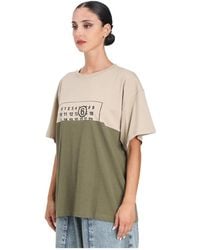 Maison Margiela - En Groen T-Shirt Met Korte Mouwen - Lyst