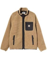 Carhartt - Hellbraune Jacke Mit Reißverschluss Und Mehreren Taschen - Lyst