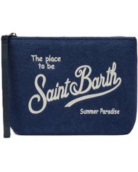 MC2 Saint Barth - Tassen ,Blauw ,Aline Sponge Clutch - Lyst