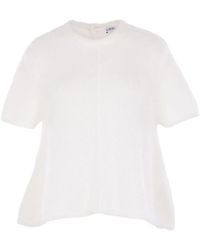 Loewe - Rondgebreide Trui Met Korte Mouwen - Lyst