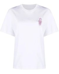 Stand Studio - Tops ,Wit ,Katoen Casual T-Shirt Met Korte Mouwen, Wit - Lyst