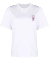Stand Studio - Tops ,Wit ,Katoen Casual T-Shirt Met Korte Mouwen, Wit - Lyst