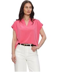 Minus - Overhemden ,Roze ,Polyester Msfiba Modal T-Shirt - Lyst