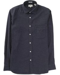 Hartford - Camicia in flanella blu con tasca sul petto - Lyst