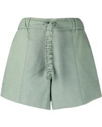 Ganni - Groene Casual Katoenen Shorts - Lyst