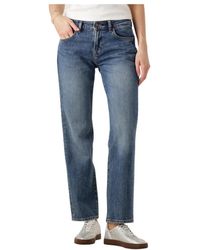7 For All Mankind - Blaue Straight Leg Jeans Calie Jasper - Lyst