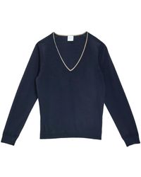 Paul Smith - Truien & Vesten ,Blauw ,Wol Maglia A V Merinos Extrafine - Lyst