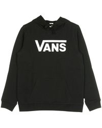 Vans - Hoodies & Sweatvesten ,Zwart ,Katoen Klassieke Zwarte Hoodie Lange Mouw - Lyst