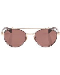 Balmain - Accessoires ,Geel ,Brigade Iv Zonnebril - Lyst