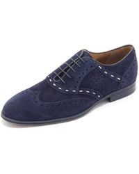 La Martina - Marineblaue Schnürschuhe Aus Wildleder - Lyst