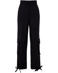 Beatrice B. - Broeken ,Blauw ,Blauwe Broek Met Native Patroon - Lyst