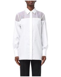 Helmut Lang - Durchsichtige Yoke Bluse, Vielseitig Und Stilvoll - Lyst