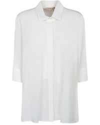 Blanca Vita - Weiße T-Shirt Mit Fledermausärmeln - Lyst