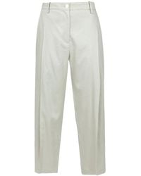 Alysi - Broeken ,Groen ,Linnen Linnen Broek Met Pences - Lyst