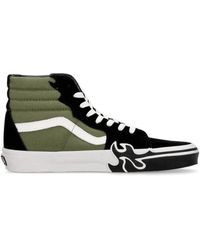 Vans - Schoenen ,Groen ,Suède Flame High-Top Schoen Met Iconische Strepen - Lyst