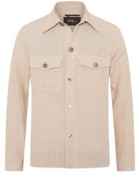 Oscar Jacobson - Overhemden ,Linnen Linnen Overshirt Regular Fit - Lyst