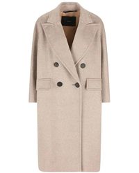 Max Mara - Jassen ,Wol Jas Met Rode Details - Lyst