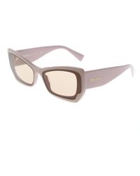 Miu Miu - Sonnenbrille mit unregelmäßiger form und -logo - Lyst