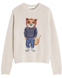 Maison Kitsuné - Round-Neck Knitwear - Lyst