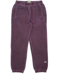 Huf - Broeken ,Rood ,Katoen Fleece Trainingsbroek - Lyst