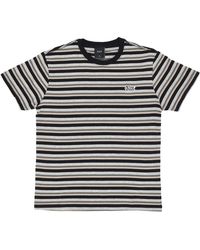 Huf - Tops ,Veelkleurig ,Katoen Gestreepte Gebreide Top Crème T-Shirt - Lyst