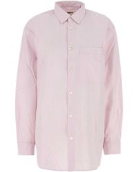 Tekla - Geborduurde Poplin Oversized Pyjama Shirt - Lyst