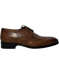 Santoni - Handgemachter lederoxford-schuh mit goodyear-rahmenkonstruktion - Lyst