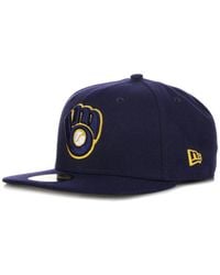 KTZ - Accessoires ,Blauw ,Polyester Milwaukee Brewers Platte Klep Pet - Lyst