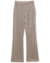 Missoni - Broeken ,Grijs ,Rayon Glitter Broeken - Lyst