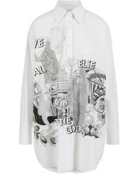 Iceberg - Camicia oversize con stampe di roma - Lyst