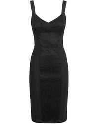 Dolce & Gabbana - Fitted Dress With Textured Panels - Lyst