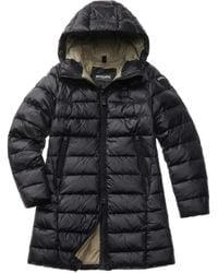 Blauer - Abrigo Acolchado Negro Con Capucha, Mujer, Talla - Lyst
