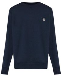 Paul Smith - Hoodies & Sweatvesten ,Blauw ,Katoen Zebra Patch Sweatshirt - Lyst