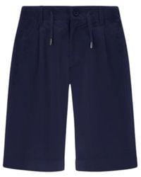Herno - Blauwe Elastische Bermuda Shorts - Lyst
