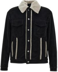 Fendi - Jassen ,Zwart ,Katoen Blouson - Lyst